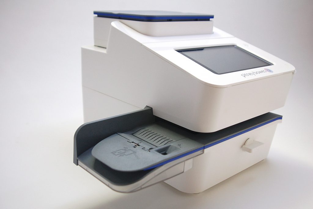 product design form forward view of the Sendpro C-Series product design of the Pitney Bowes Sendpro C-Series
